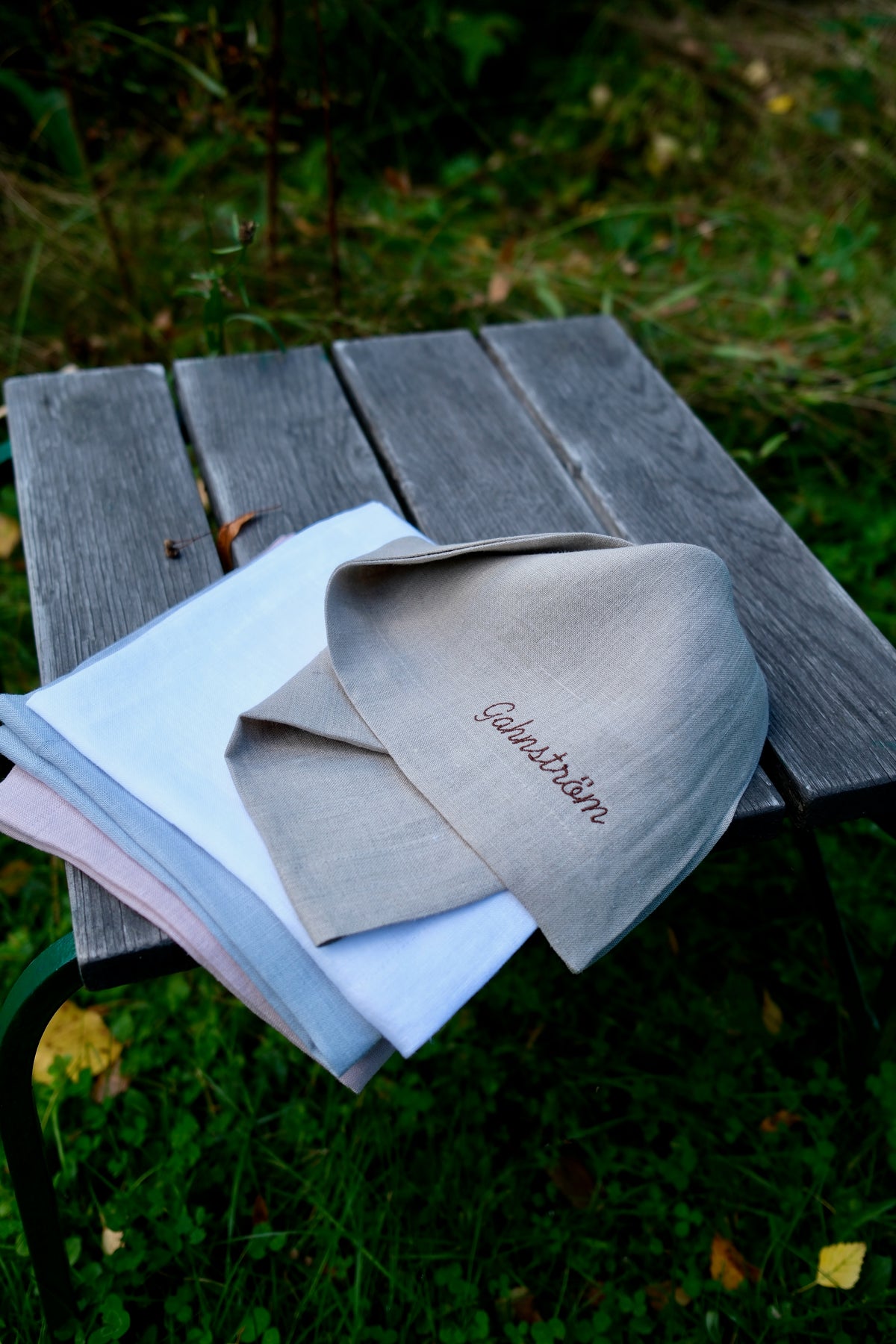 Personalised Linen Napkins, Nature, Set of 6