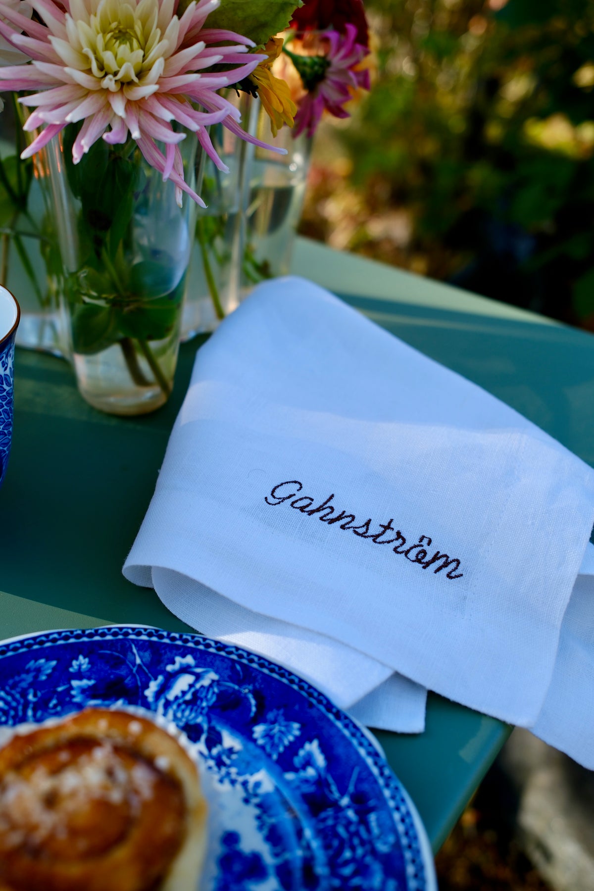 Personalised Linen Napkins, Off White, Set of 6